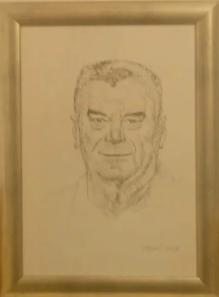Uokvireni crtež portreta mog oca